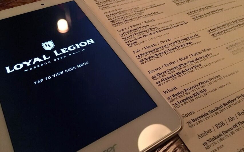 Loyal Legion tablet menu