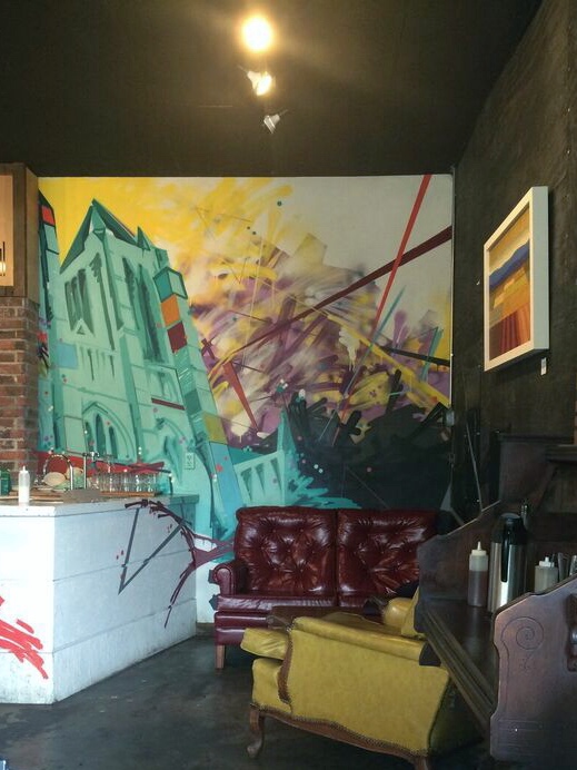 Cathedral Coffee mural