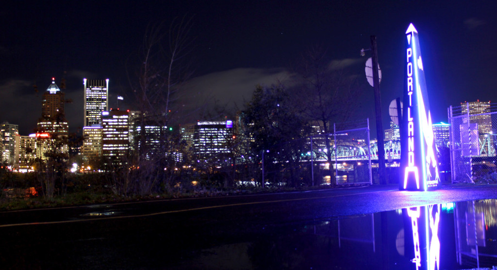 Winter Light Fest skyline