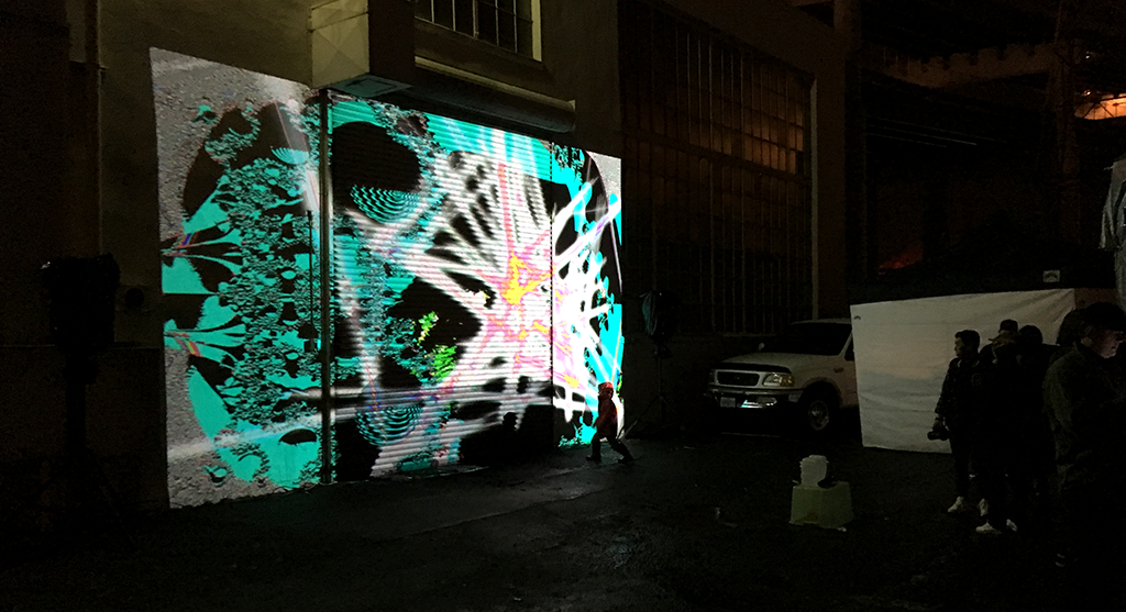 Winter Light Festival dancing screen