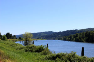 Sauvie island bike ride river view