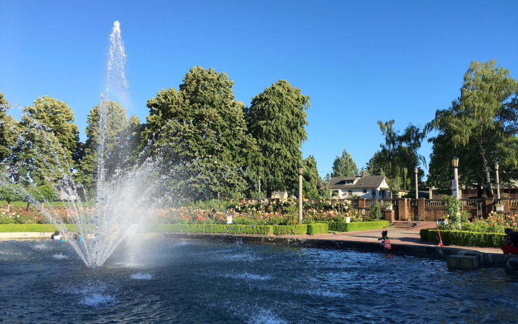 Peninsula Park Rose Garden fountain