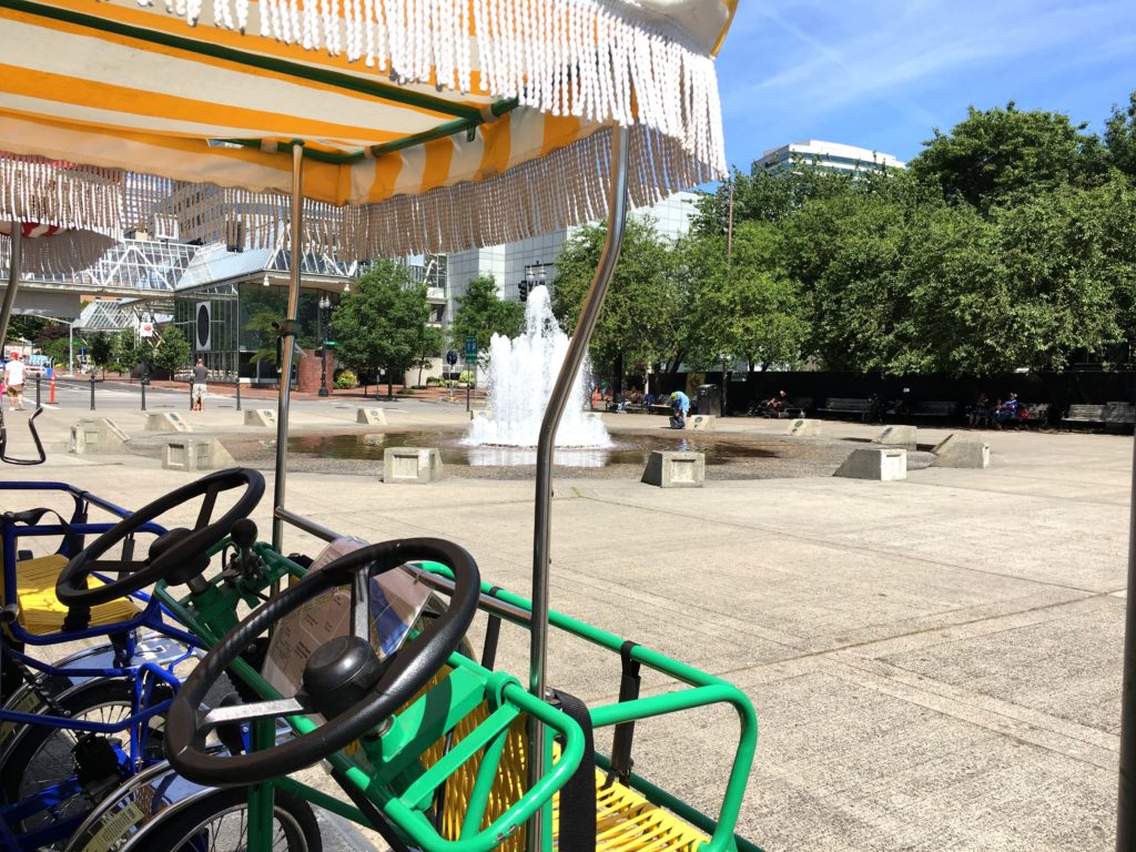 Waterfront Loop Bikes and Fountain